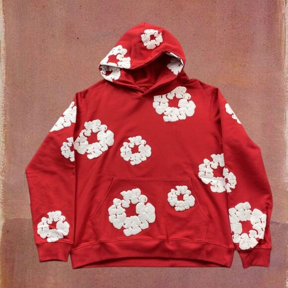 Denim Tears Red Hoodie - Picture 1 of 5